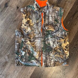 Men’s Camo Vest with Orange Lining